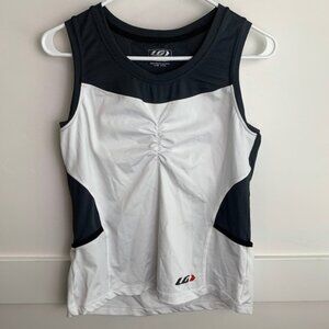 LOUIS GARNEAU White & Black Emilia Cycling Tank Top